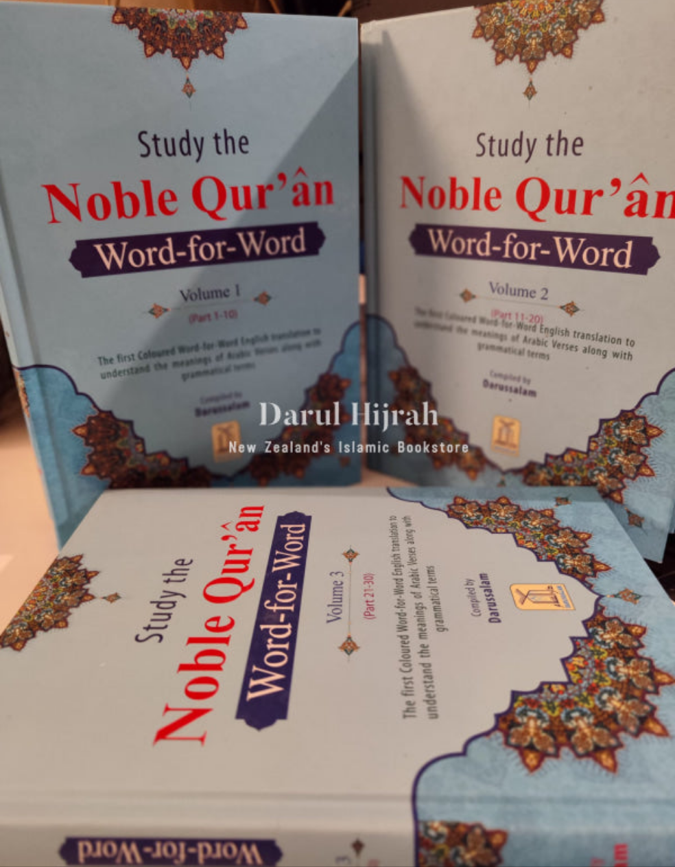 Noble Quran Word for Word, 3 Volume Set, Fully Colour Coded