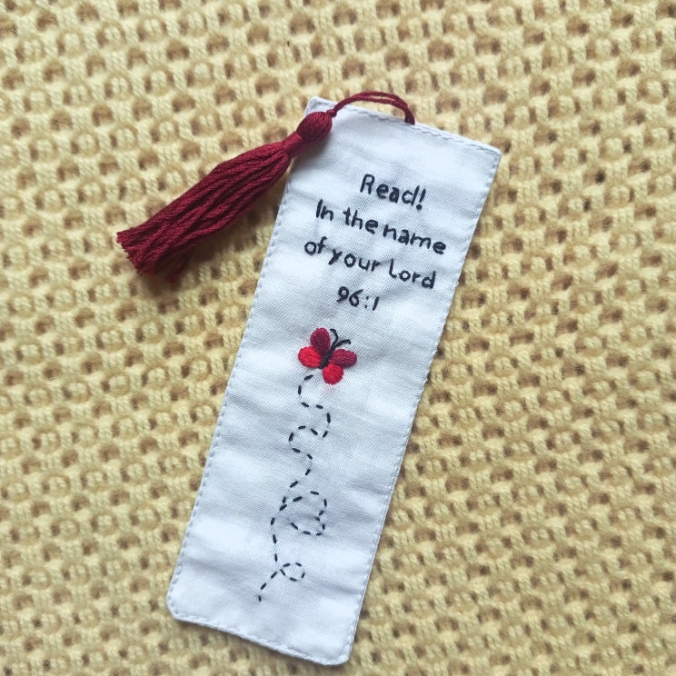 Fabric Bookmark - "Read, In the Name of Your Lord"