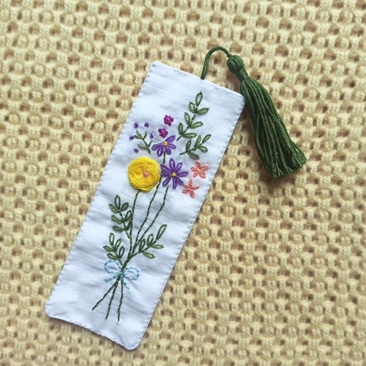 Fabric Bookmark - Flowers