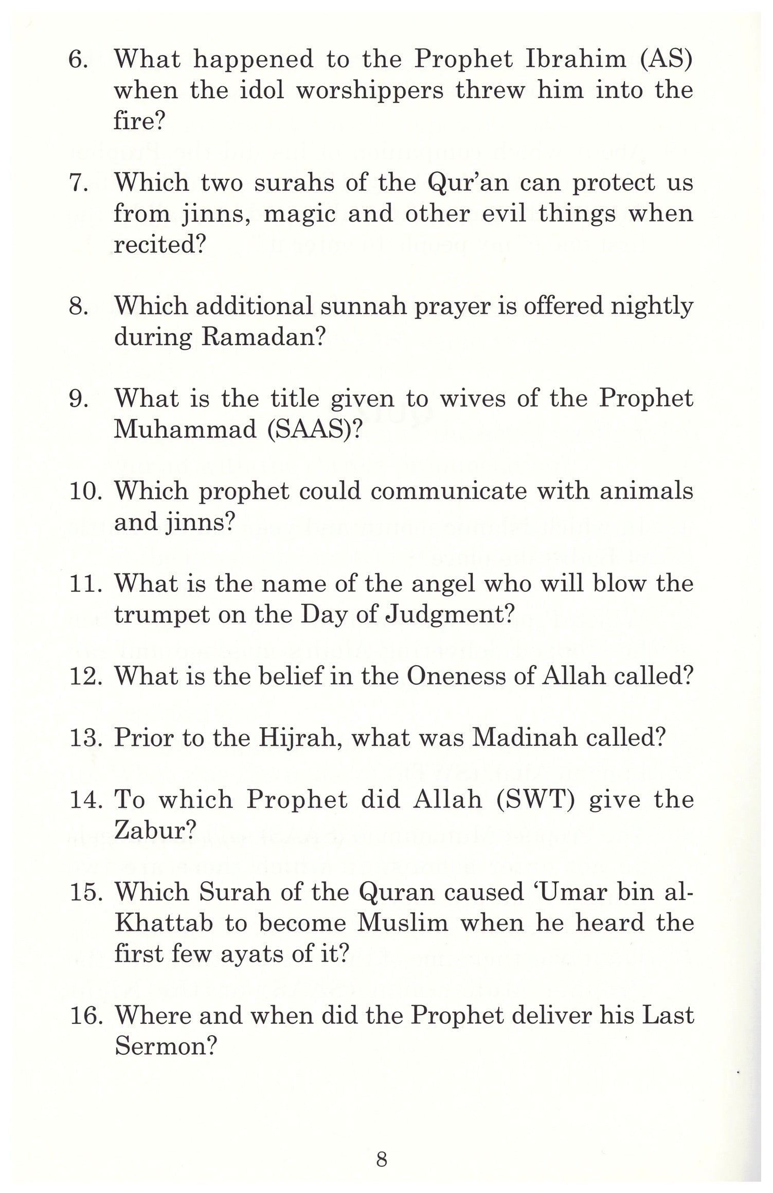 Islamic Quiz Book Set 1-3