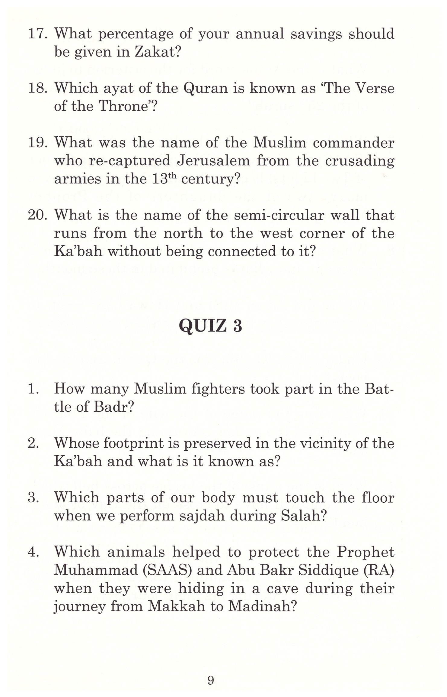 Islamic Quiz Book Set 1-3