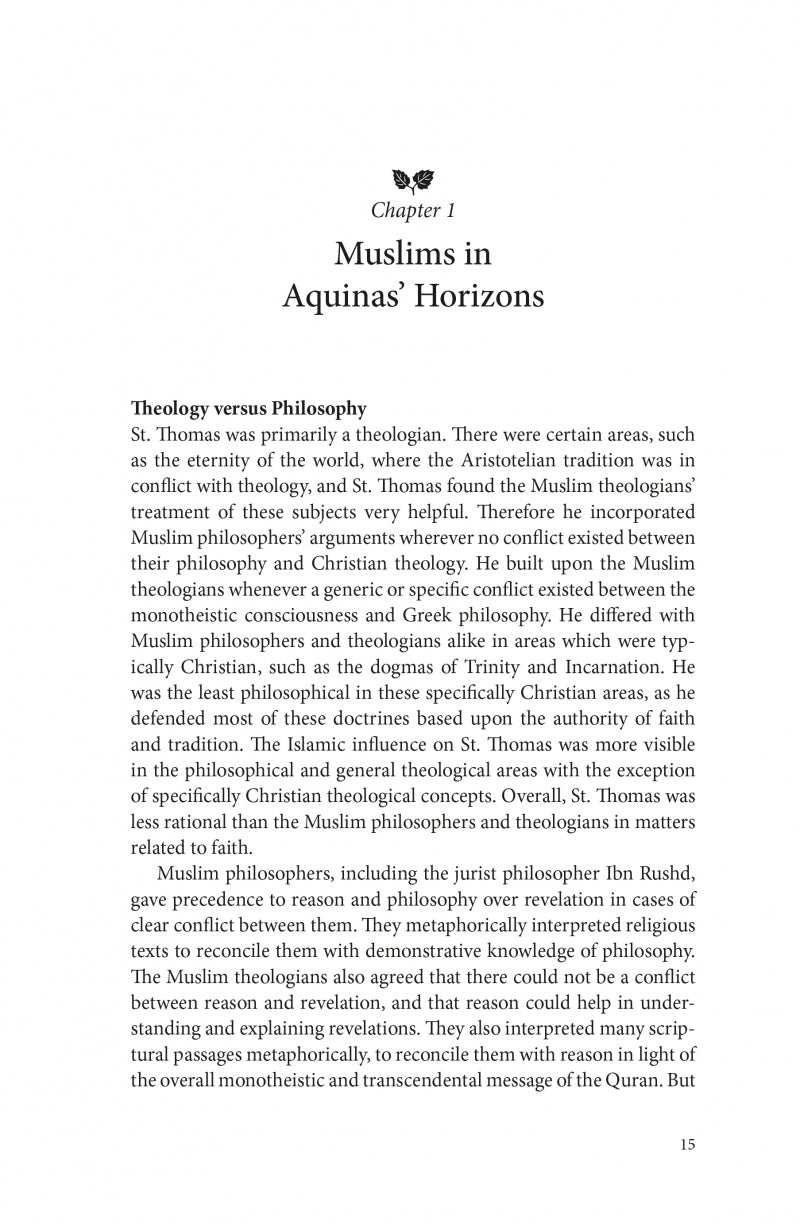 St. Thomas Aquinas and Muslim Thought